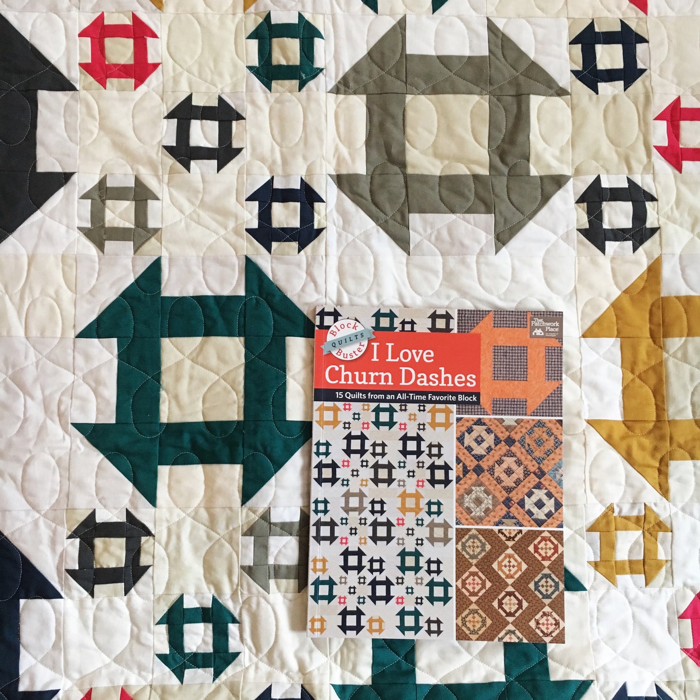 Modern patchwork quilt by Amy Ellis – Churn Dash pattern