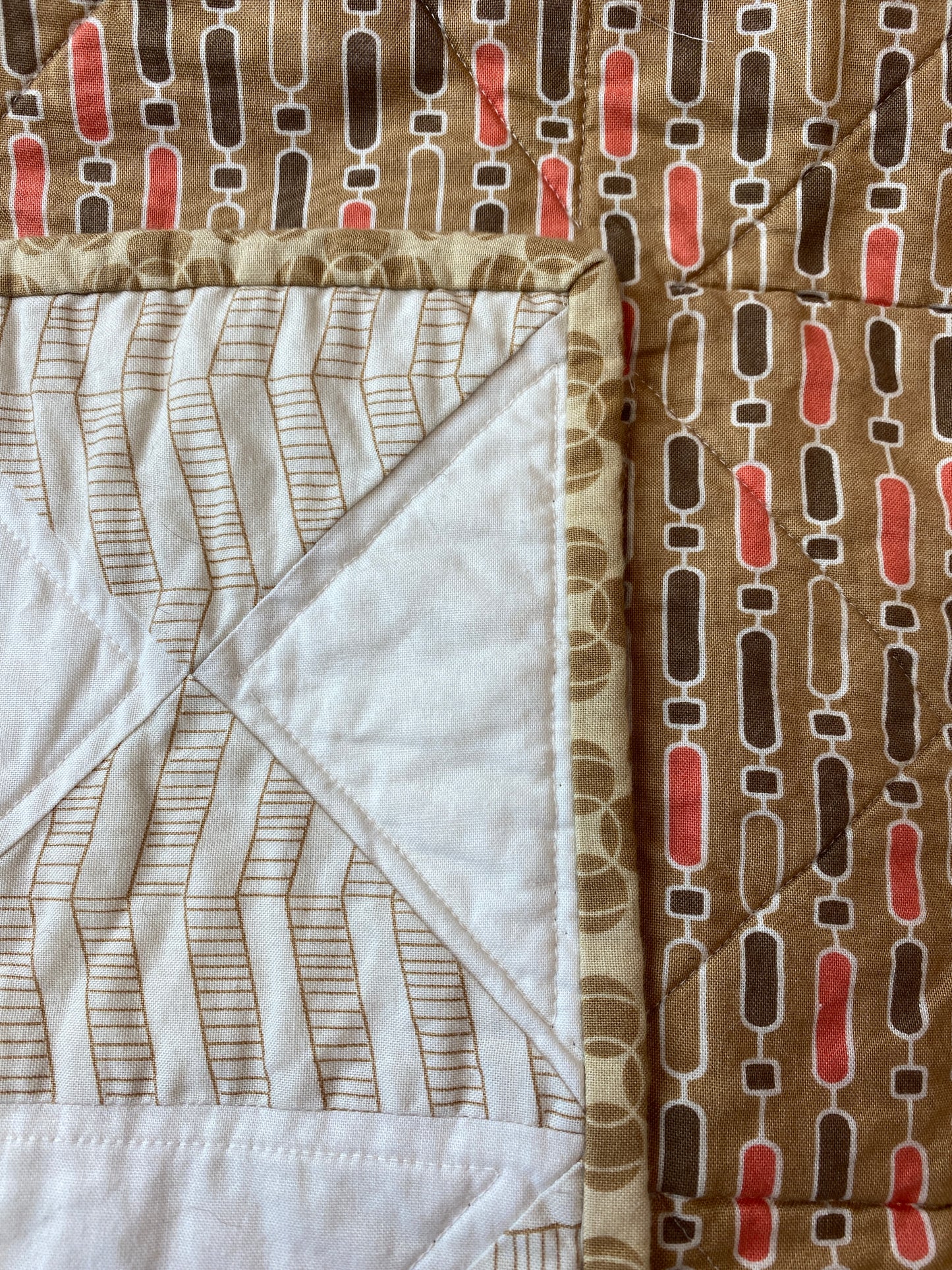 Dimensions in Tan {Handmade Quilt by Amy Ellis}