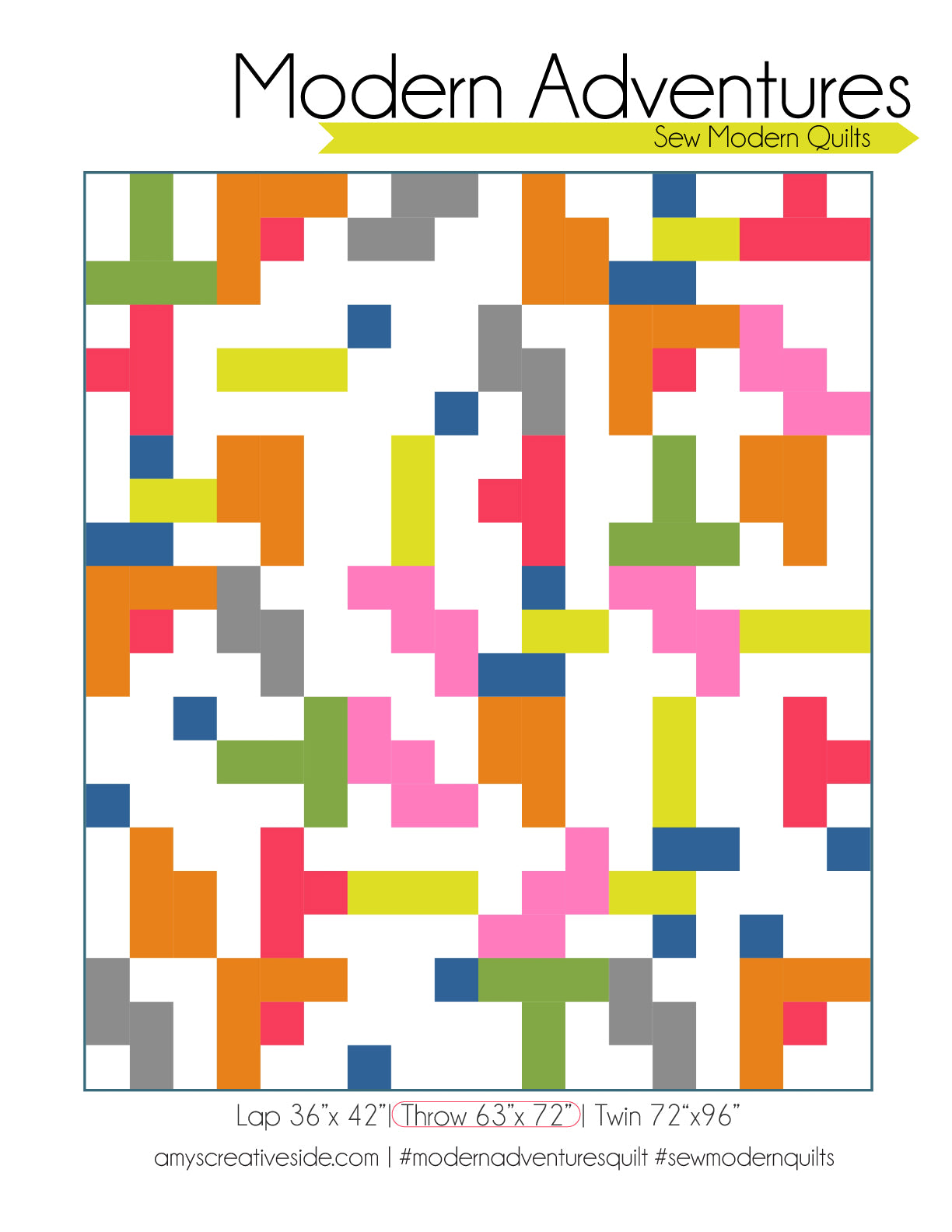 Amy Ellis's Modern Adventures Quilt Pattern featuring scalable blocks for diverse layouts