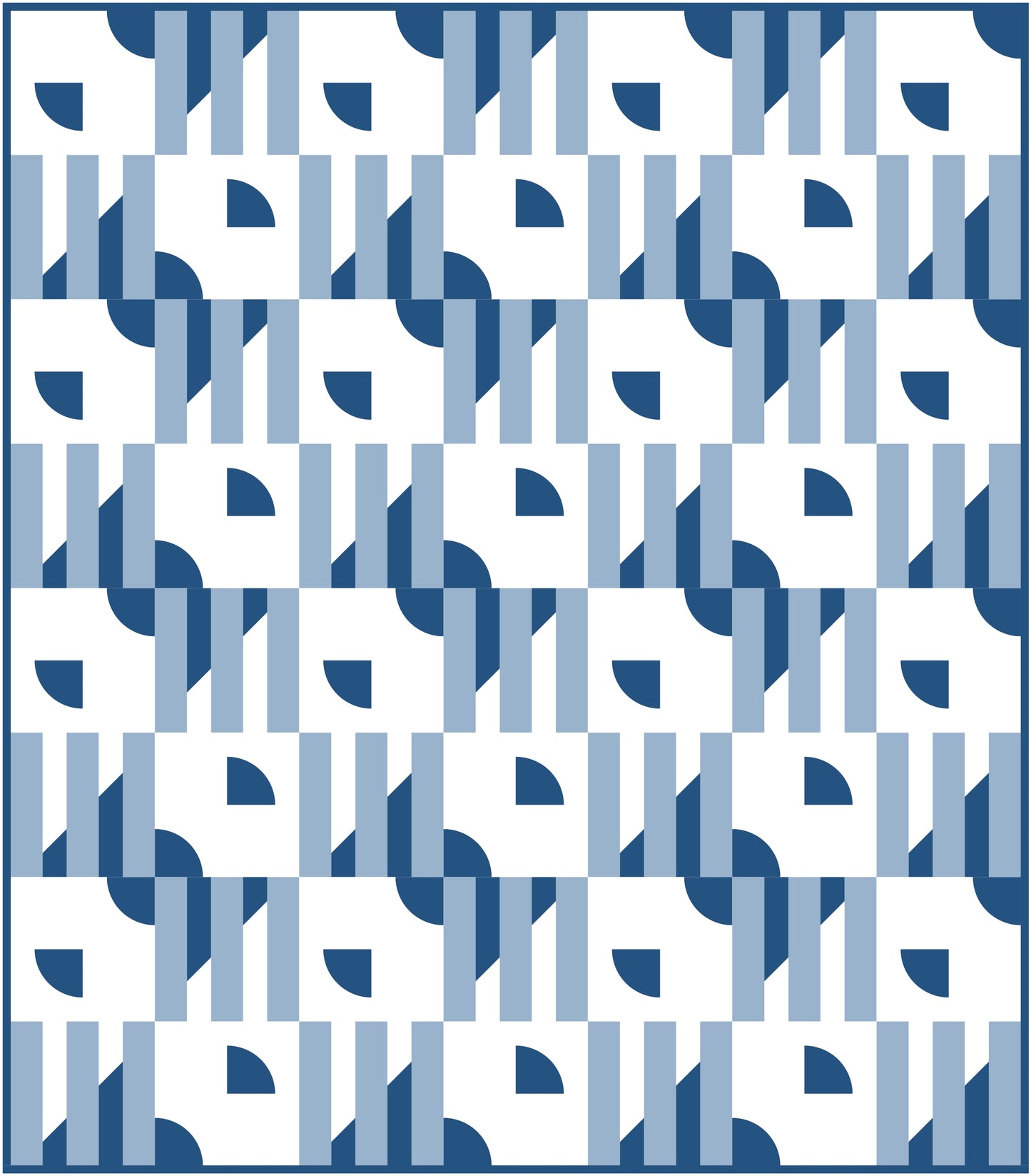 Quarter Quilt Block Pattern