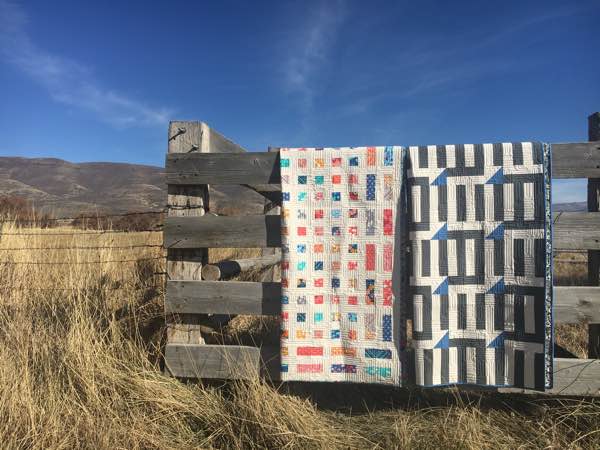 Double Dash Quilt with geometric blocks and Jelly Roll option