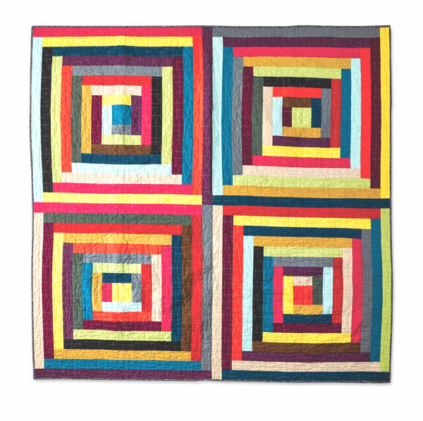 Large-scale log cabin design with color variation