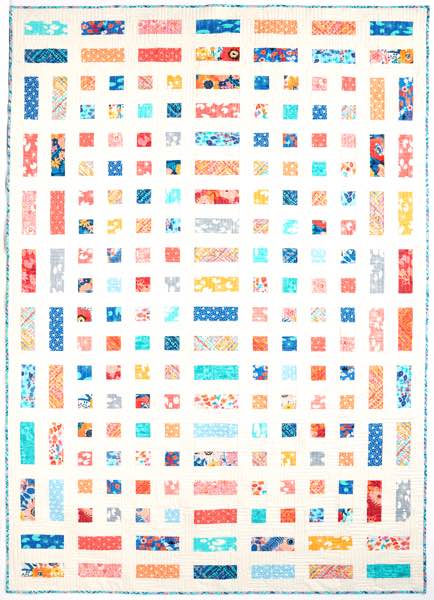 City Block Quilt with Jelly Roll fabrics