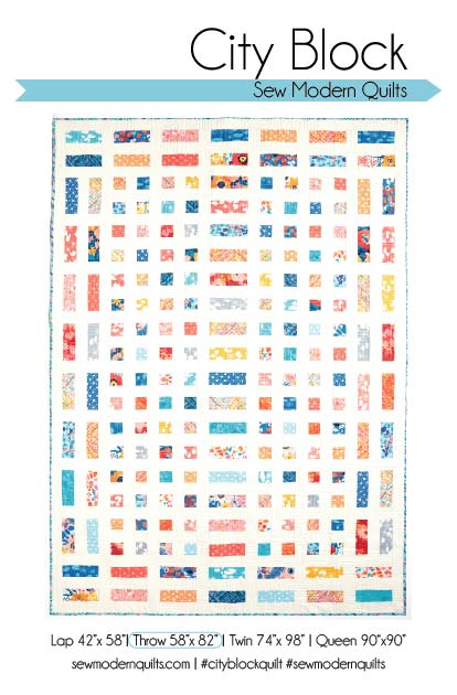City Block Quilt with Jelly Roll fabrics