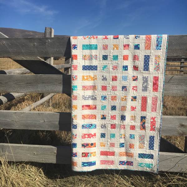 City Block Quilt with Jelly Roll fabrics