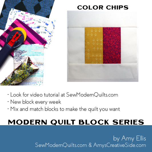 Color Chips Quilt Block Pattern