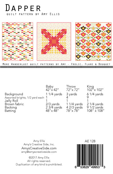 Dapper Quilt Pattern