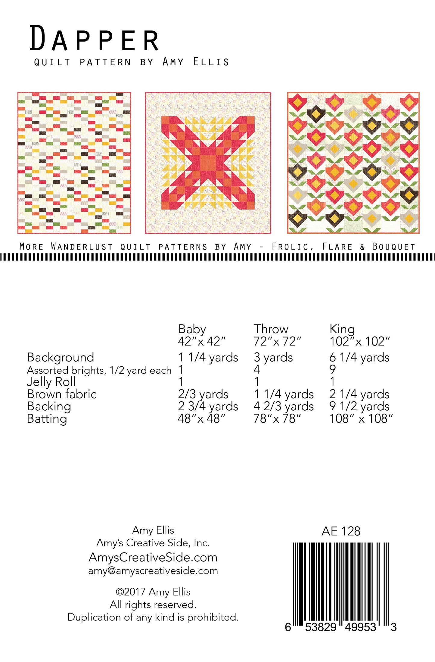 Dapper Quilt Pattern –– Wholesale