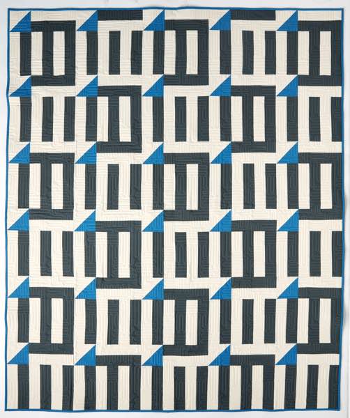 Double Dash Quilt with geometric blocks and Jelly Roll option