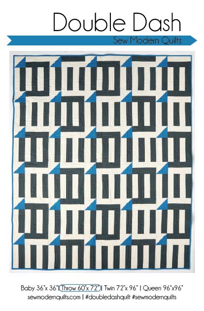 Double Dash Quilt with geometric blocks and Jelly Roll option