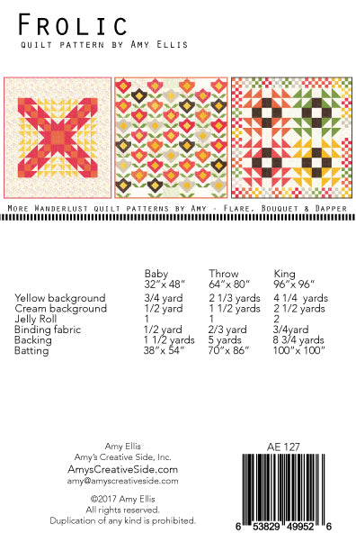 Frolic Quilt Pattern