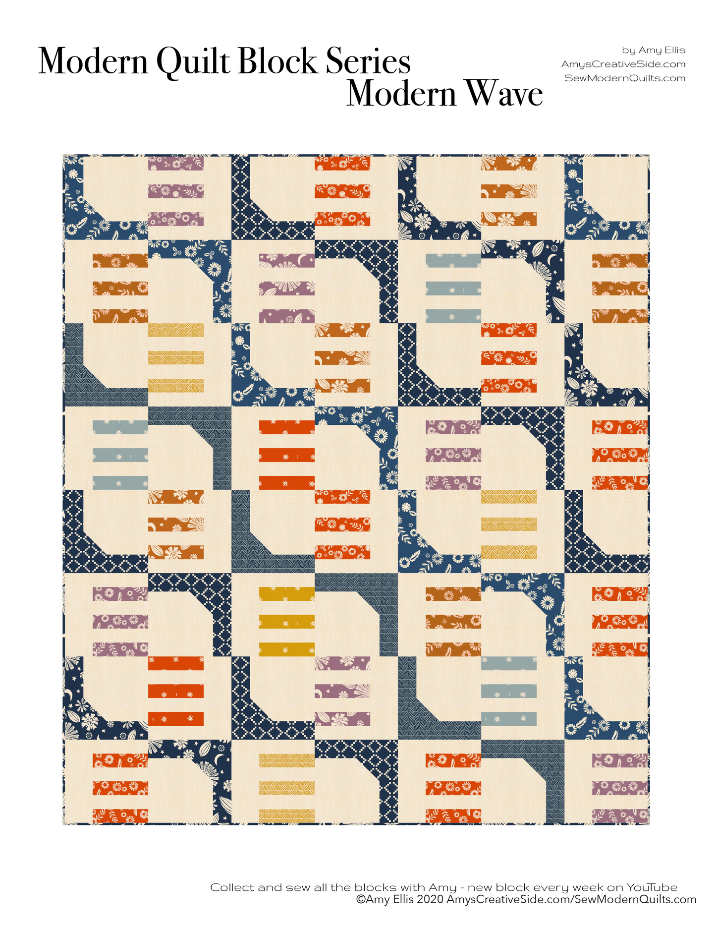 Modern Waves PDF Quilt Pattern
