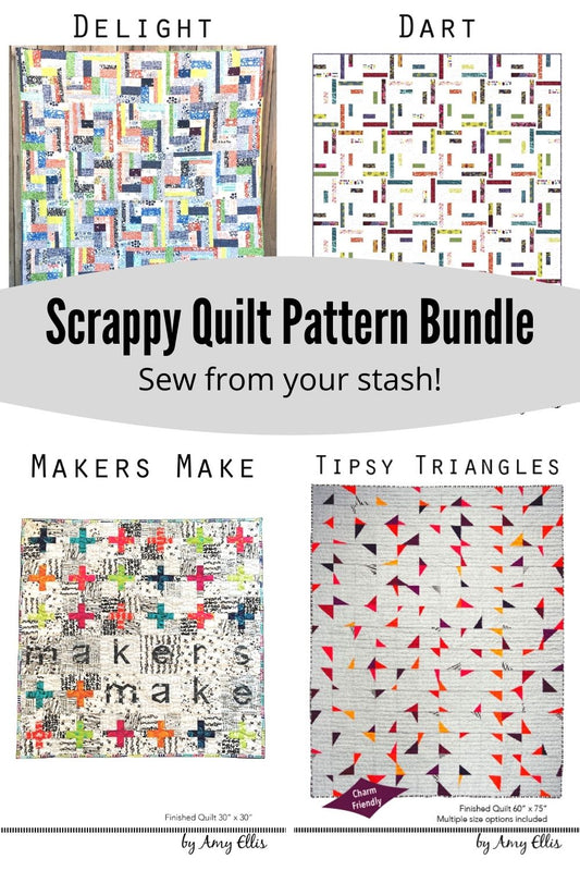 Amy Ellis PDF pattern bundle for stash-friendly quilting