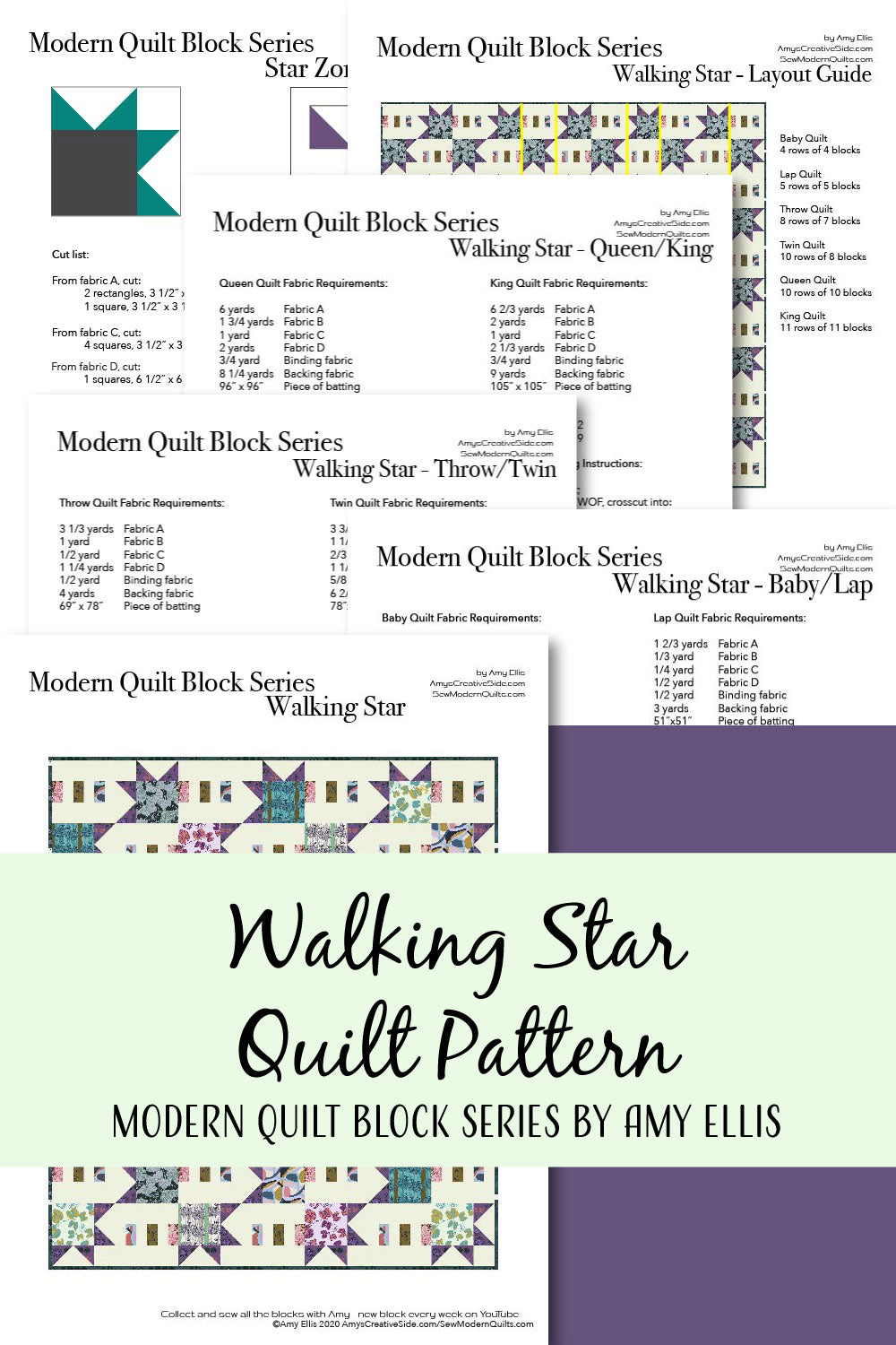 Walking Star PDF Quilt Pattern
