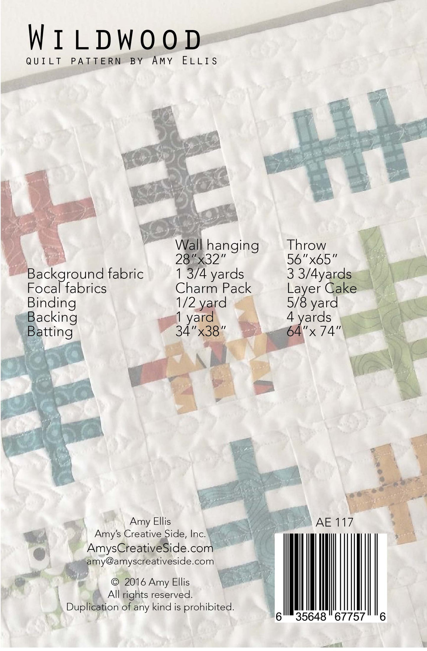 Wildwood Quilt Pattern –– Wholesale