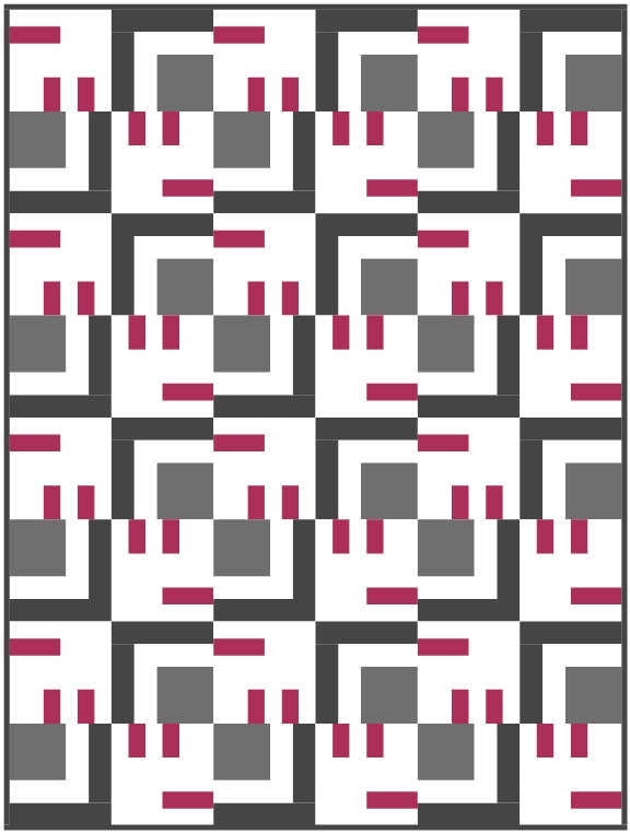 Key Cabin Quilt Block Pattern