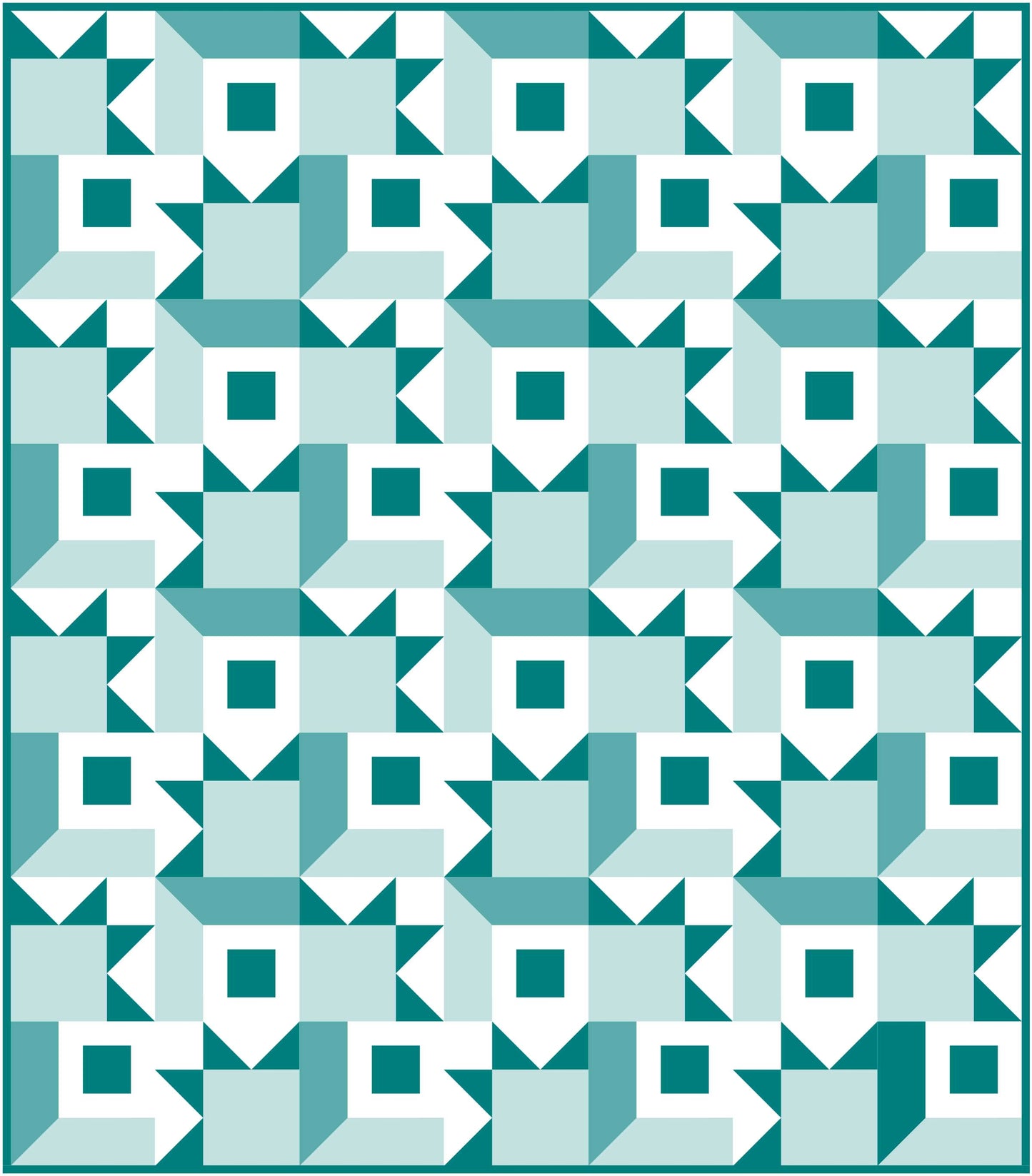 Mitered Cabin Quilt Block Pattern