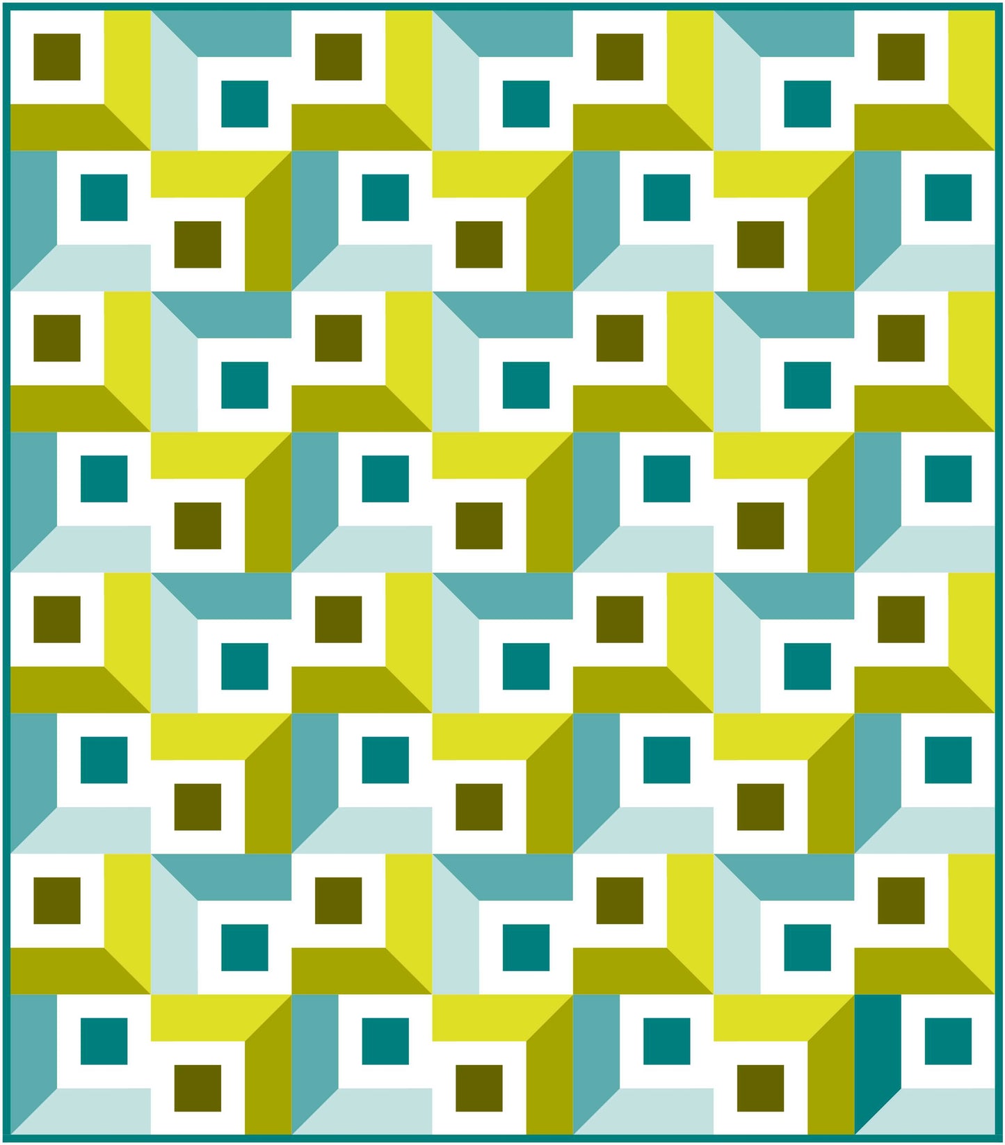 Mitered Cabin Quilt Block Pattern