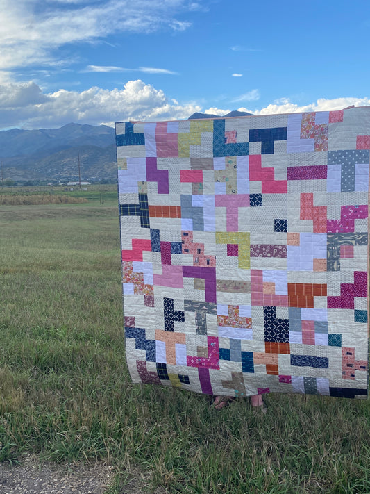 Amy Ellis's Modern Adventures Quilt Pattern featuring scalable blocks for diverse layouts
