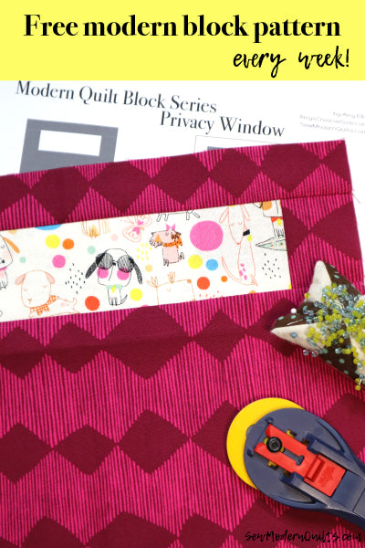 Privacy Window Quilt Block Pattern