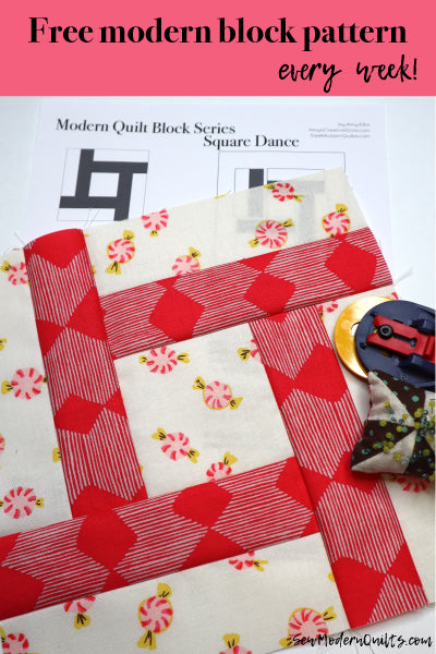 Square Dance Quilt Block Pattern