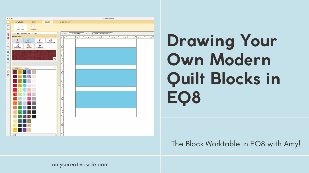 Drawing Your Own Modern Quilt Blocks in EQ8