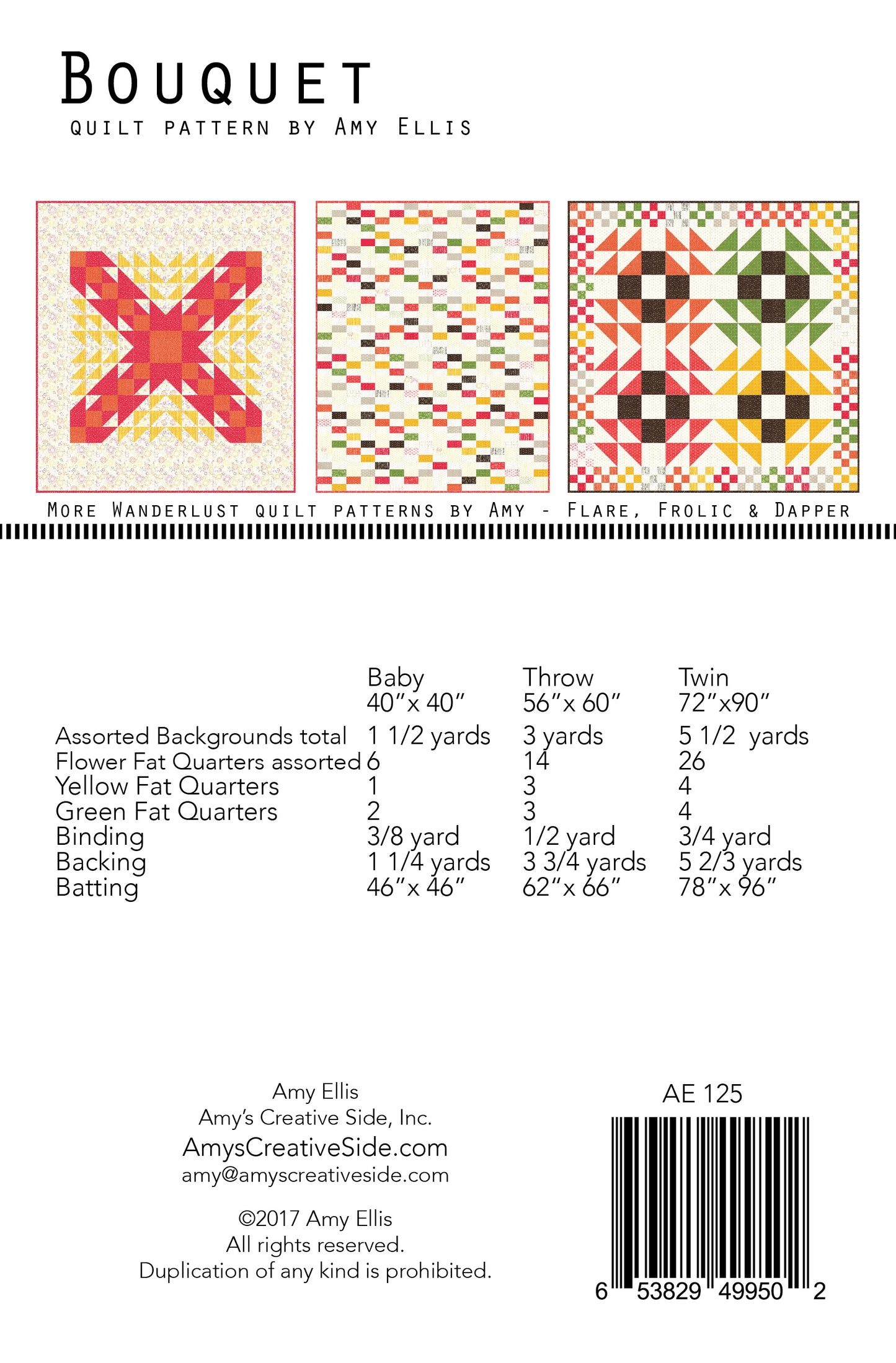 Bouquet Quilt Pattern –– Wholesale