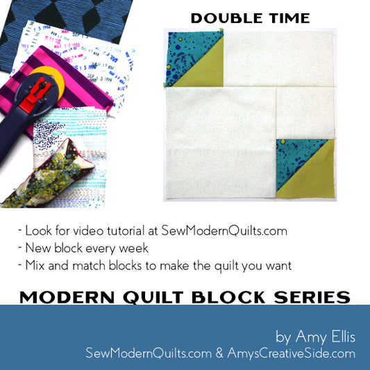 Double Time Quilt Block Pattern