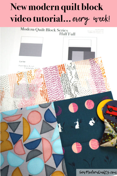 Half Full Quilt Block Pattern