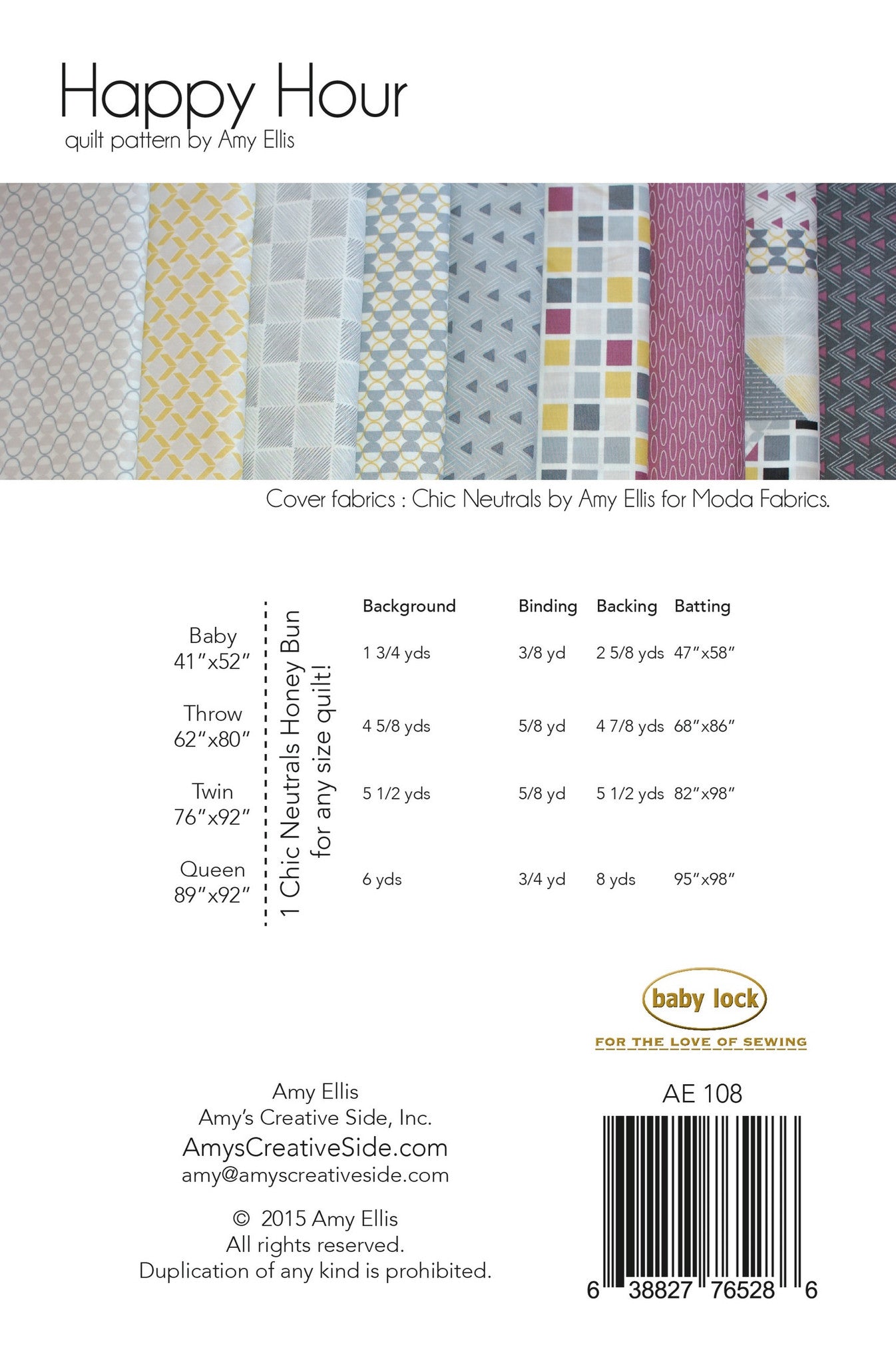 Happy Hour Quilt Pattern by Amy Ellis