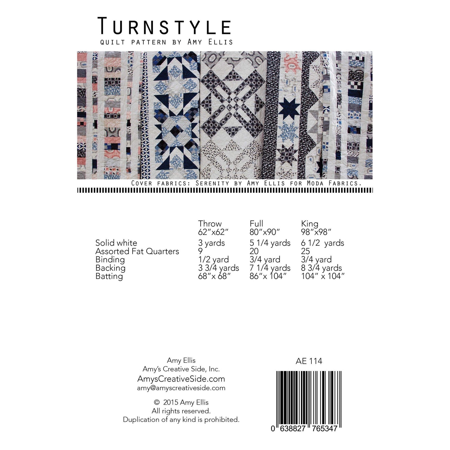 Turnstyle PDF Quilt Pattern - by Amy Ellis