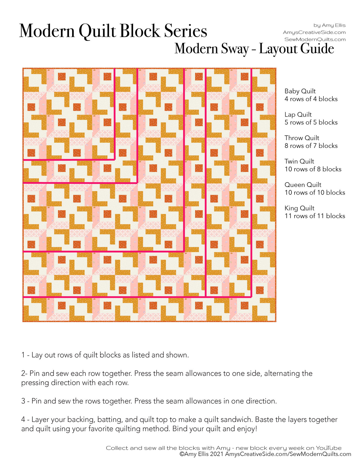 Modern Sway PDF Quilt Pattern