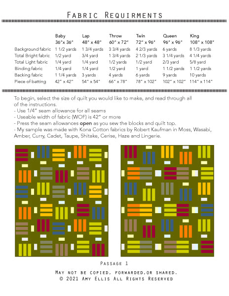 Passage PDF Quilt Pattern
