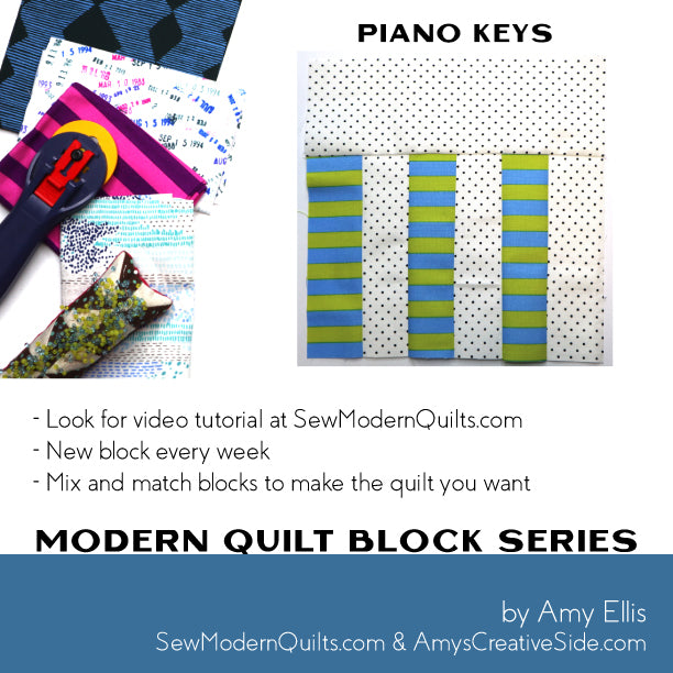 Piano Keys Quilt Block Pattern