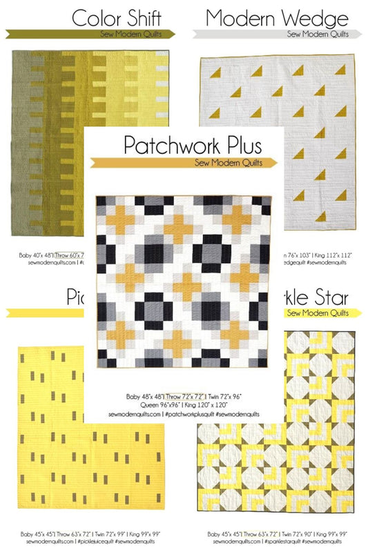 Beginner Quilt Patterns - Set of 5 PDF Quilt Patterns