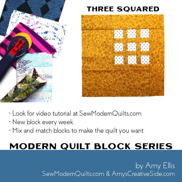 Three Squared Quilt Block Pattern